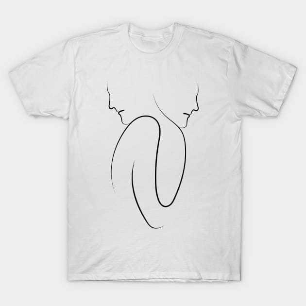 Self Love : making peace with oneself | One Line Drawing | One Line Art | Minimal | Minimalist T-Shirt by One Line Artist